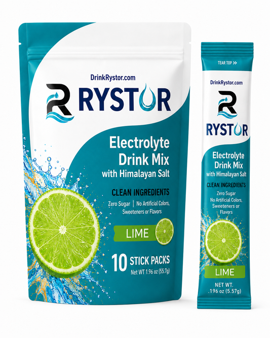 RYSTOR Electrolyte Drink Mix | Lime | 10 Stick Packs