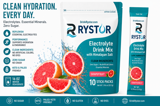 RYSTOR Electrolyte Drink Mix | Grapefruit | 10 Stick Packs